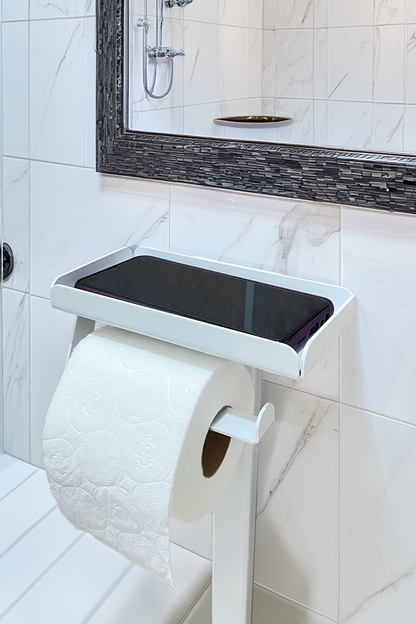 3'ü 1 Arada Banyo Seti Tuvalet Kağıtlık, Çizgili Çöp Kovası Ve Tuvalet Fırça Takımı