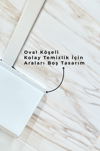 3'ü 1 Arada Banyo Seti Tuvalet Kağıtlık, Çizgili Çöp Kovası Ve Tuvalet Fırça Takımı