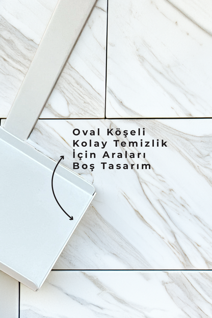 3'ü 1 Arada Banyo Seti Tuvalet Kağıtlık, Çizgili Çöp Kovası Ve Tuvalet Fırça Takımı